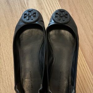 Tory Burch Black Leather Flats